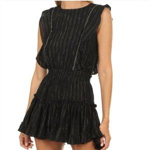 MISA Los Angeles Cielle Ruffle Bib Mini Dress